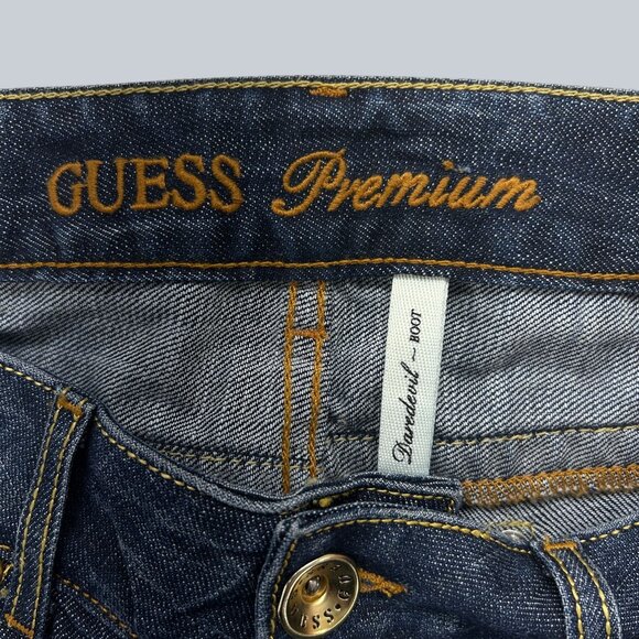 Guess Premium Y2K Vintage Womens Flared Blue Denim Jeans Size 31 Made in USA - Picture 10 of 11